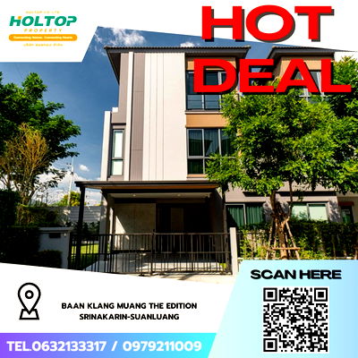 เช่าบ้านเดี่ยว กรุงเทพมหานคร : #Z3590💥 101268 🔥ให้เช่าคอนโด Baan Klang Muang The Edition Srinakarin-Suanluang