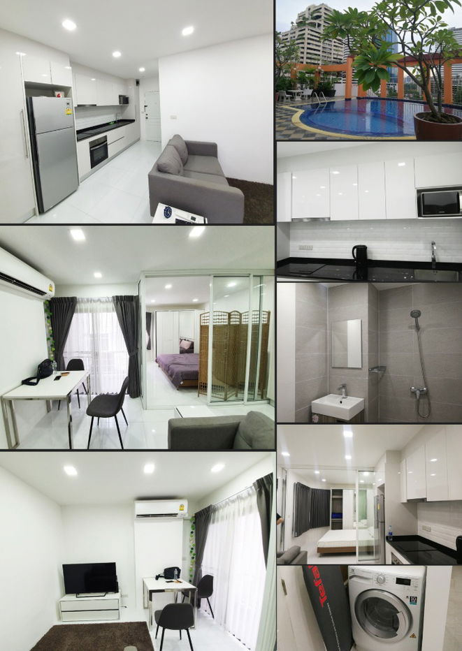 รูป *ห้องว่างให้ Prime Suites สุขุมวิท18 ชั้น 8 1 ห้องนอน 1 ห้องน้ำ 35ตรมทำใหม่ทำเลดี ราคา 15,000 บาท - รูปที่ 3/45