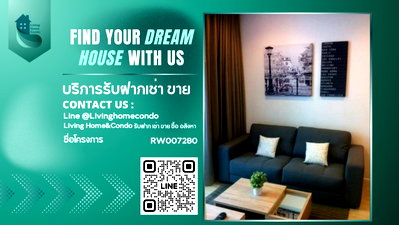 Condos for rent : Quinn Ratchada 17 condo for rent, fully furnished and ready to move in. Near MRT Sutthisan.- RW007280 
