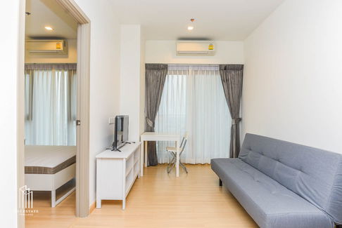 For rent Whizdom Connect, high floor, fully furnished, ready to move in, 27.05 sq.m., 1 bedroom @18,000 Baht