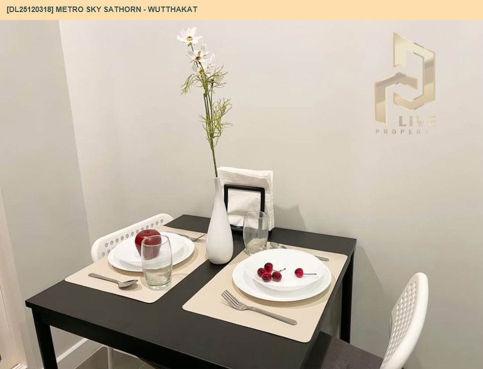 รูป DL25120318 ให้เช่าคอนโด เมโทร สกาย สาทร - วุฒากาศ (Metro Sky Sathorn - Wutthakat) ใกล้ BTS วุฒากาศ พร้อมเข้าอยู่ โทรด่วน 0653619502 LineID @534wlwof - รูปที่ 8/9