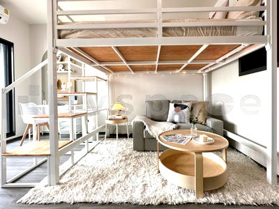 คอนโดให้เช่า : ▚ LE151ツ สำหรับเช่า IDEO Chula-Samyan Studio 29 ตร.ม.! ✨ ห้องแต่งสวยมาก (Loft Bed) วิว ICONSIAM หายากโซนจุฬา 24k (ว่างพร้อมชม!)