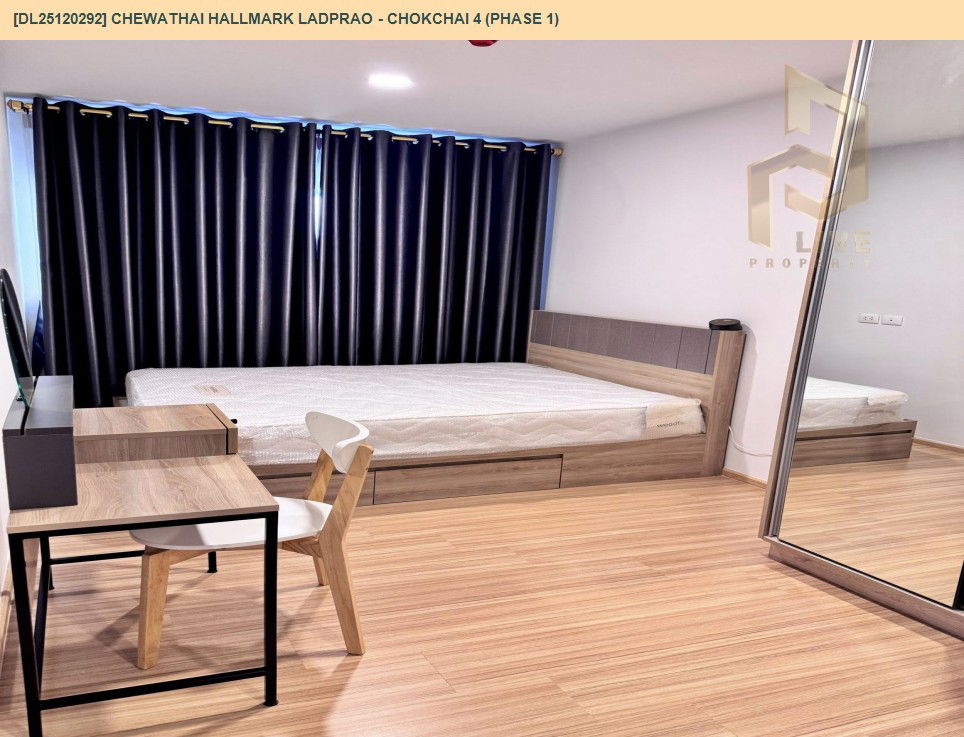picture DL25120292 Condo for rent, Chewathai Hallmark Ladprao - Chokchai 4 near รถไฟฟ้า 3 สาย, ready to move in, call urgently 0638692663 LineID @162cjixi - 6/7