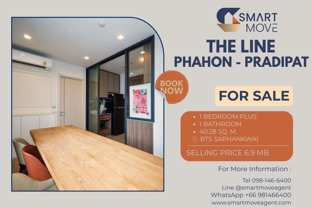 รูป ⚡️⚡️ สำหรับขาย !! ⚡️⚡️Code C20240300239.......The Line Phahon - Pradipat, 1 ห้องนอน Plus, 1 ห้องน้ำ, แต่งครบ, ชั้นสูง 23++, ราคาพิเศษ!!📢📢 - รูปที่ 1/9