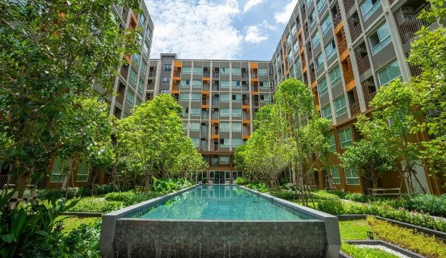 รูป คอนโดใหม่ 8 ชั้น สไตล์รีสอร์ท โครงการดีคอนโดพนา จากแสนสิริ แต่งครบพร้อมอยู่ ใกล้รถไฟฟ้า MRT บางขุนนนท์ - รพ.ศิริราช (ชั้น 2 วิวสวน วิวสระว่ายน้ำ) - รูปที่ 16/17