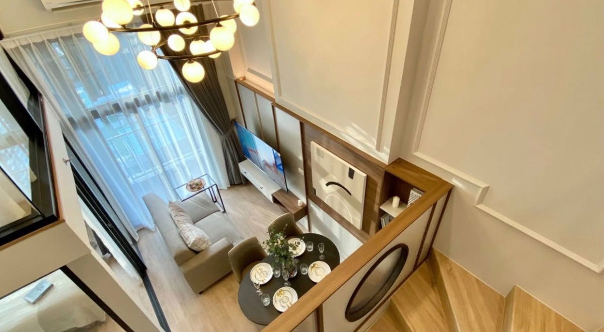 รูป Y132📌ให้เช่า คอนโด IDEO Rama 9 - Asoke ( ไอดีโอ พระราม 9 - อโศก ) ห้อง Duplex ห้องใหม่มาก พร้อมเฟอร์นิเจอร์และเครื่องใช้ไฟฟ้า ฟรีแม่บ้าน ฟรีไวไฟ - รูปที่ 6/17