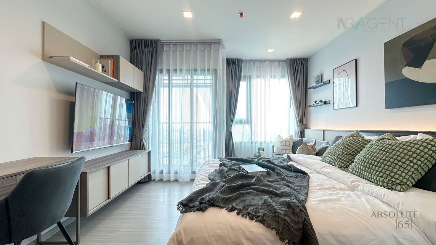 picture ð For Rent Condo LIFE SATHORN SIERRA Building 1, Floor 39,Studio, Room size 28 sqm - 5/8