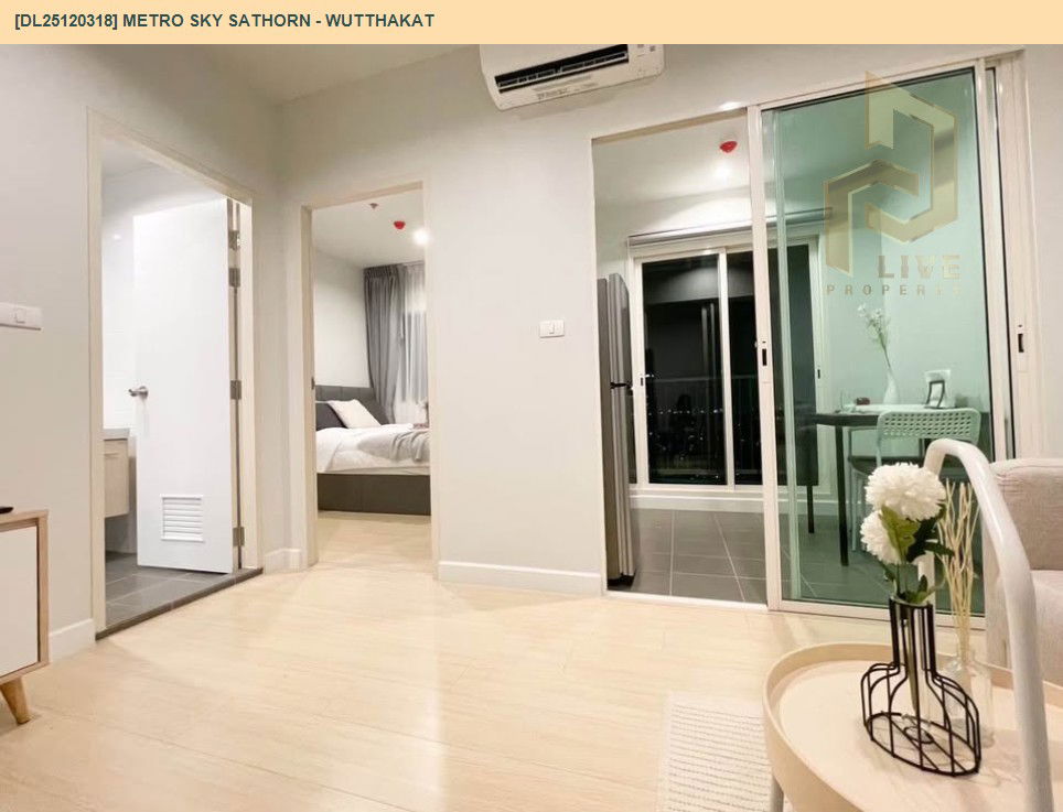 รูป DL25120318 ให้เช่าคอนโด เมโทร สกาย สาทร - วุฒากาศ (Metro Sky Sathorn - Wutthakat) ใกล้ BTS วุฒากาศ พร้อมเข้าอยู่ โทรด่วน 0653619502 LineID @534wlwof - รูปที่ 7/9