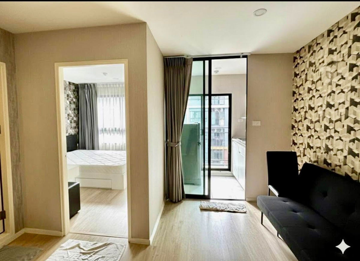 รูป code : E216 ให้เช่าคอนโด (ไอคอนโด กรีนสเปซ สุขุมวิท 77) | ห้องสวยแต่งครบ 29 ตร.ม. ครัวแยก วอลเปเปอร์ทั้งห้อง ใกล้สนามบินสุวรรณภูมิ - รูปที่ 8/10