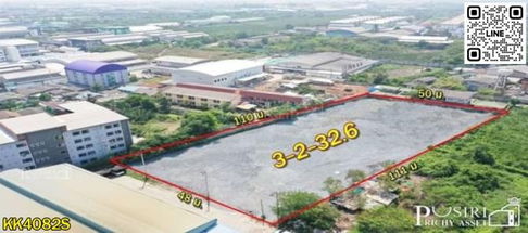 ที่สวยเทพ 3.5 ไร่ พื้นที่สีม่วง สร้างโรงงานได้ทุกประเภท ถมพร้อมใช้ พร้อมรั้ว 50% เทรลเลอร์สบาย ใกล้ ถ.เอกชัย และ พระราม 2 เพียง 1 กม. - KK4082S