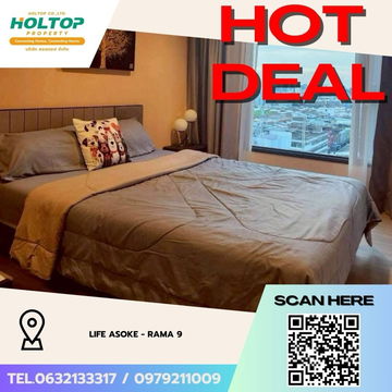 #Z3574💥 101268 🔥ให้เช่าคอนโด Life Asoke - Rama 9