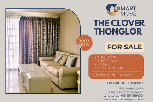🔥 Sale with tenant !! 🔥 Code C20251100047..........The Clover Thonglor, 1 bedroom, 1 bathroom, furnished, Special Deal!!📣📣