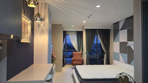 🎉 For Rent Condo RHYTHM RANGNAM Building 1, Floor 12,Studio, Room size 28 sqm
