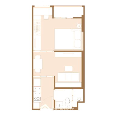 Condos for sale : 1-BR Condo at ASPIRE Onnut Station near BTS On Nut (ID 2056130)