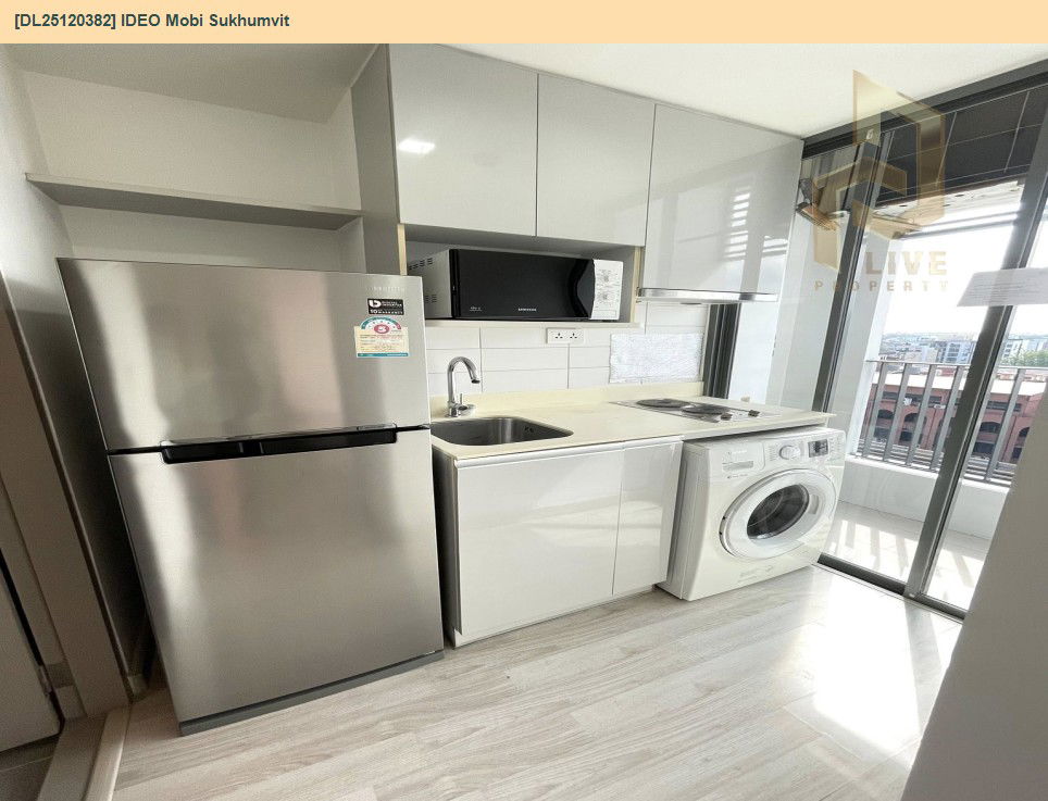 รูป DL25120382 ให้เช่าคอนโด ไอดีโอ โมบิ สุขุมวิท  (IDEO Mobi Sukhumvit) ใกล้ BTS อ่อนนุช พร้อมเข้าอยู่ โทรด่วน 0653619502 LineID @534wlwof - รูปที่ 8/9