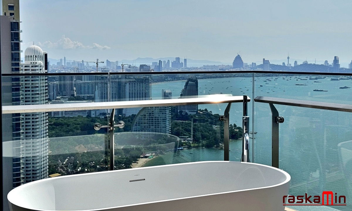 รูป KT0027📲LineID @556ryccg🧔Foreigner name🏖️3ห้องนอน 155ตรม ชั้น46 พร้อมเฟอร์นิเจอร์ AROM อารมณ์ วงศ์อมาตย์ พัทยาเหนือ🦀 - รูปที่ 3/15