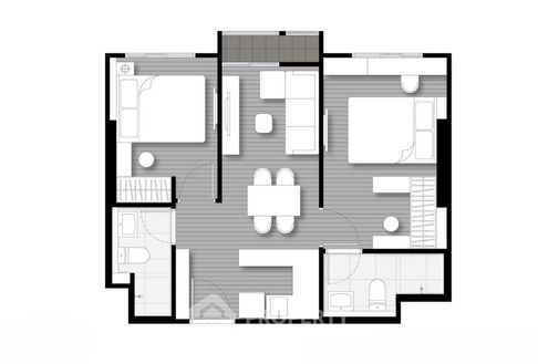 คอนโด 2-ห้องนอน ที่ นิว อีโว อารีย์ ใกล้ BTS อารีย์ (ID 2079341)