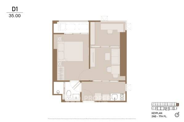 picture 1-BR Condo at ASPIRE Onnut Station near BTS On Nut (ID 2357668) - 2/16