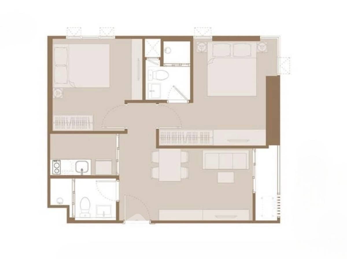 picture 2-BR Condo at ASPIRE Onnut Station near BTS On Nut (ID 2062769) - 1/7