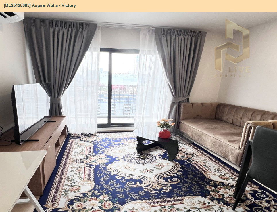picture DL25120385 Condo for rent, Aspire Vibha - Victory near ARL Phaya Thai , ready to move in, call urgently 0638692663 LineID @897iyzll - 6/16