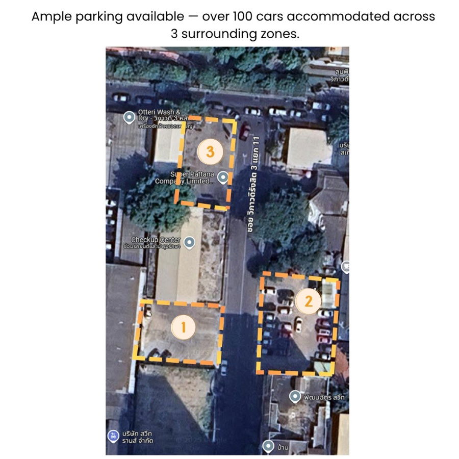 picture WS6062 ð·ïļ Corner plot of land for rent, 80 sq.wa. â Vibhavadi Rangsit 3, near BTS/MRT + parking lot for over 100 cars. Only 120,000 baht/month. - 7/14