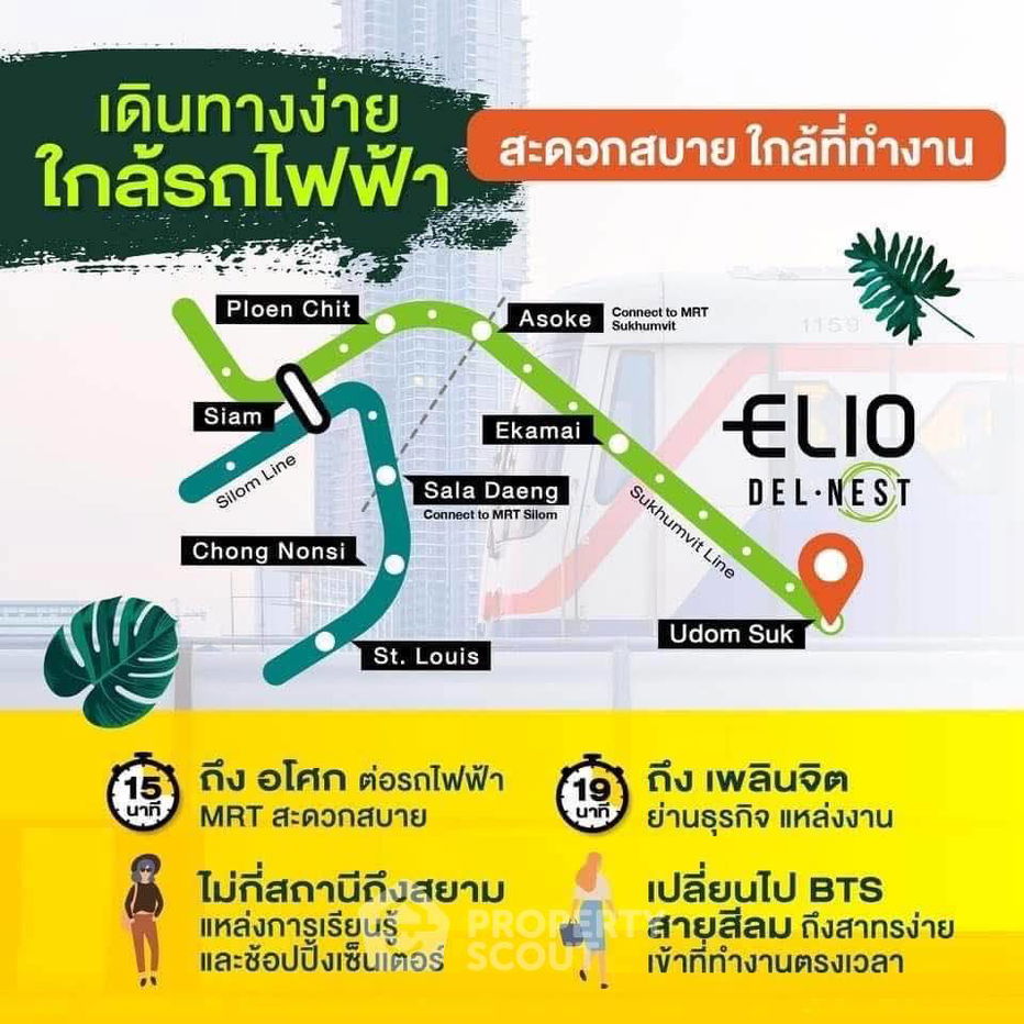 รูป คอนโด 1-ห้องนอน ที่ เอลลิโอ เดล เนสท์ ใกล้ BTS อุดมสุข (ID 2436586) - รูปที่ 12/12