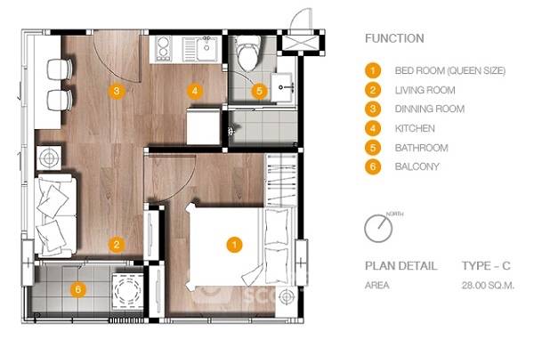 รูป คอนโด 1-ห้องนอน ที่ โมทีฟ แจ้งวัฒนะ 10 ใน ทุ่งสองห้อง (ID 2476049) - รูปที่ 9/10