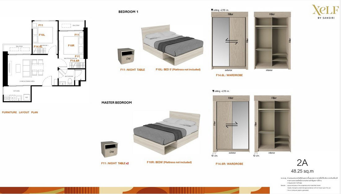 รูป Call : 092-926-2956 (เจ้าของขายเอง) XELF by Sansiri 2-Bedrooms วิวแม่น้ำเจ้าพระยา Rare Item มีแค่ 15 ห้องทั้งโครงการ ราคา VVIP - รูปที่ 3/12