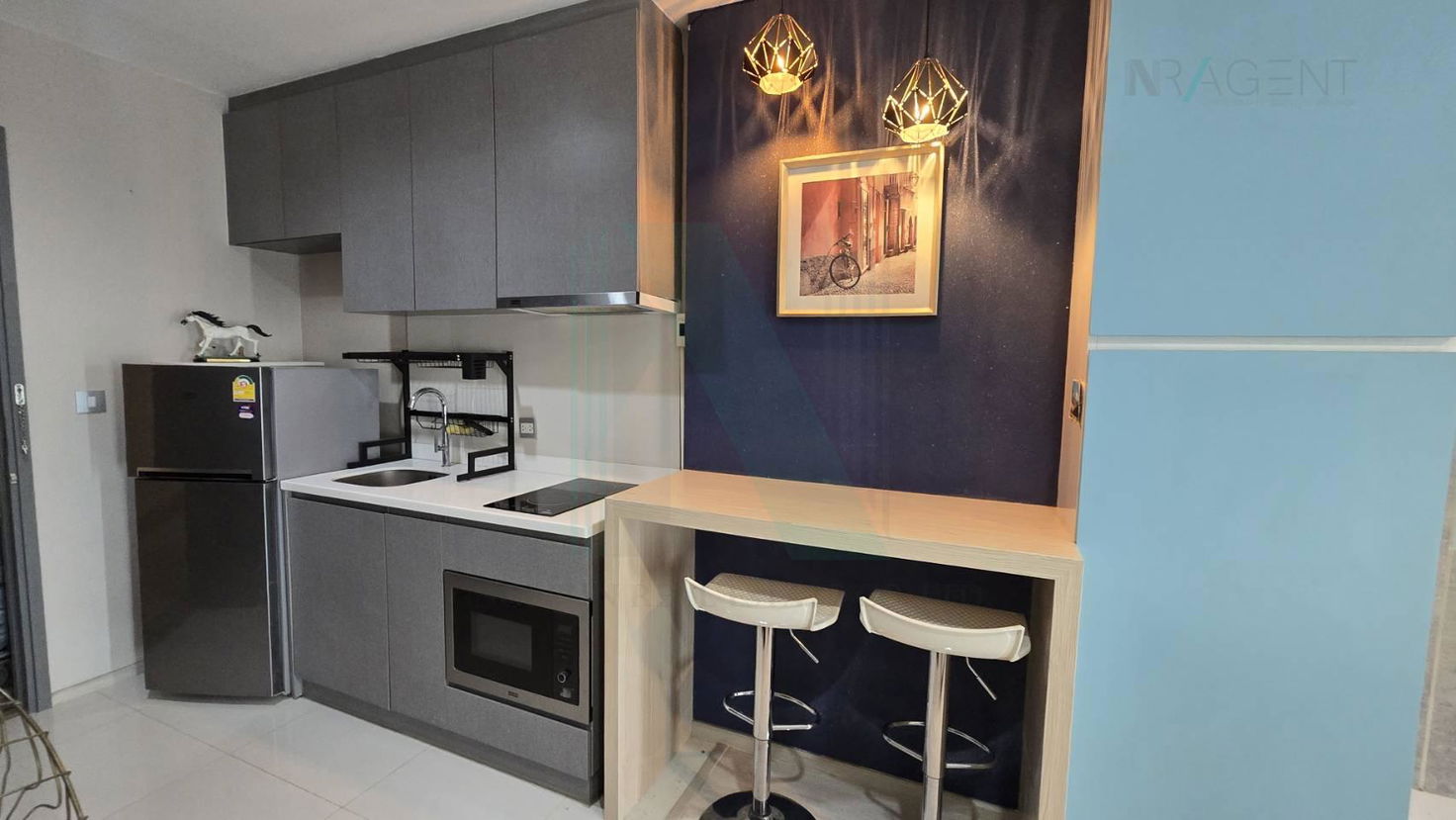 picture ð For Rent Condo RHYTHM RANGNAM Building 1, Floor 12,Studio, Room size 28 sqm - 7/8