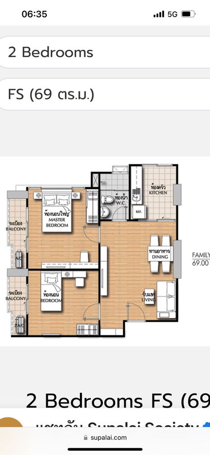 รูป ขายคอนโด 2 ห้องนอน - ศุภาลัย ซิตี้ รีสอร์ท สถานีพระนั่งเกล้า - เจ้าพระยา ใกล้ MRT สายสีม่วง - รูปที่ 7/7