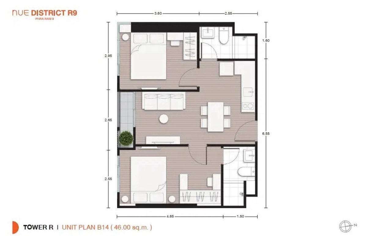 รูป 🏢 ให้เช่าคอนโด : Nue District R9 Rama 9 (นิว ดิสทริค อาร์ไนน์ พระราม 9) รหัสทรัพย์ | 📌LNP-C10972 - รูปที่ 19/19