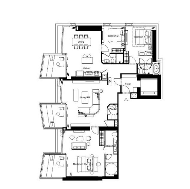 picture KT0036ðēLineID @556ryccgðïļ3 Bedroom 192sqm Floor PH ðSea view AROM Wongamat BeachðĶNorth Pattaya - 4/6