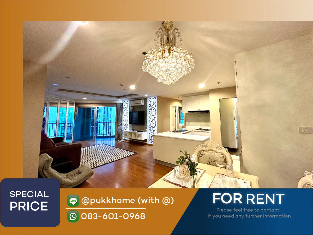 Belle Grand Rama 9 ✨ 2 ห้องนอน Fully furnished เเต่งสวย ตรงปก 📞 Line : @pukkhome (with @)