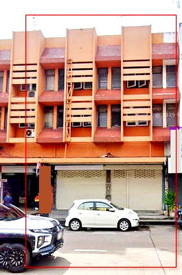 เช่าอาคารพาณิชย์ วิทยาลัยศิลปหัตถกรรมกรุงเทพ : 6นอน ให้เช่าอาคารพาณิชย์ 3ชั้น 2คูหา 38ตร.วา. 450ตร.ม. แฮปปี้แลนด์ MRTบางกะปิ 1.5กม. ทำเลดี ติดถนนใหญ่ คลีนิค ร้านมือถือ 6น้ำ เดอะมอลล์