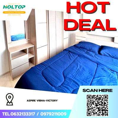 คอนโดให้เช่า : #Z3614💥 121268 🔥ให้เช่าคอนโด Aspire Vibha-Victory