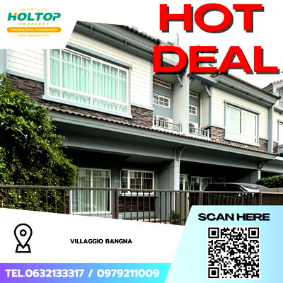 Townhouses for rent วิทยาลัยเทคนิคกาญจนาภิเษกสมุทรปราการ : #Z3616💥 121268 🔥House for Rent: Villaggio Bangna