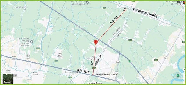 รูป ขายที่ดิน ผังสีม่วงเข้ม 12-2-49 ไร่ ราคาดี บางนาตราด กม.35 ขาออก ต.นิยมยาตรา - รูปที่ 5/5