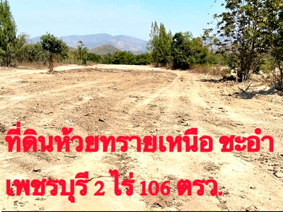 ที่ดิน ชะอำ เพชรบุรี : ต.ห้วยทรายเหนือชะอำเพชรบุรี2ไร่106ตรวขายถูก1000000วิวสวยเก้งกำไรวัดปากน้ำชะอำ2กมรร.ห้วยทราย2กมสนามกอล์ฟ3กมตลาดซีเจ7-11ทุ่งเคล็ด5กม