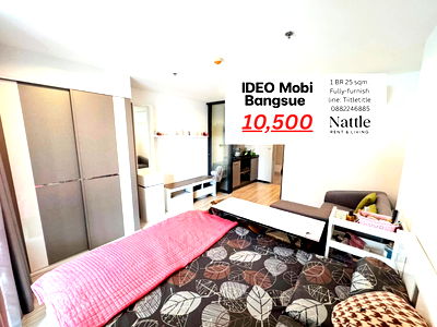 Condos for rent : [FOR RENT] IDEO Mobi Bangsue 25sqm. Studio >>> 10,000 thb Line: Tiitletitle 0882246885
