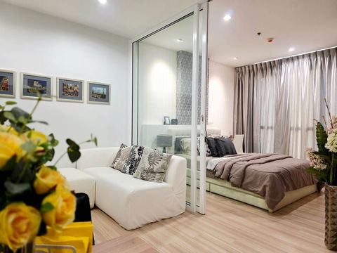 คอนโดให้เช่า The Hotel Serviced Condo รัตนาธิเบศร์ ห้องใหม่หรู ชั้นบนสุด พร้อมอยู่เฟอร์อุปกรณ์ครบ ติดรถไฟฟ้าสายสีม่วง