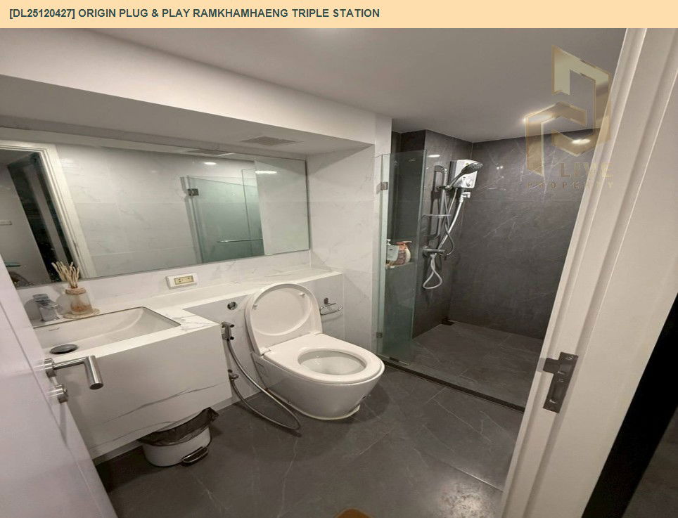 รูป DL25120427 ให้เช่าคอนโด ออริจิ้น ปลั๊ก แอนด์ เพลย์ รามคำแหง ทริปเปิ้ล สเตชั่น (Origin Plug & Play Ramkhamhaeng Triple Station) ใกล้ - พร้อมเข้าอยู่ โทรด่วน 0800343450 LineID @655ebbvc - รูปที่ 7/9