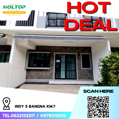 ทาวน์โฮมให้เช่า : #R8176 🎉 141268 ให้เช่าบ้าน Indy 5 Bangna KM.7