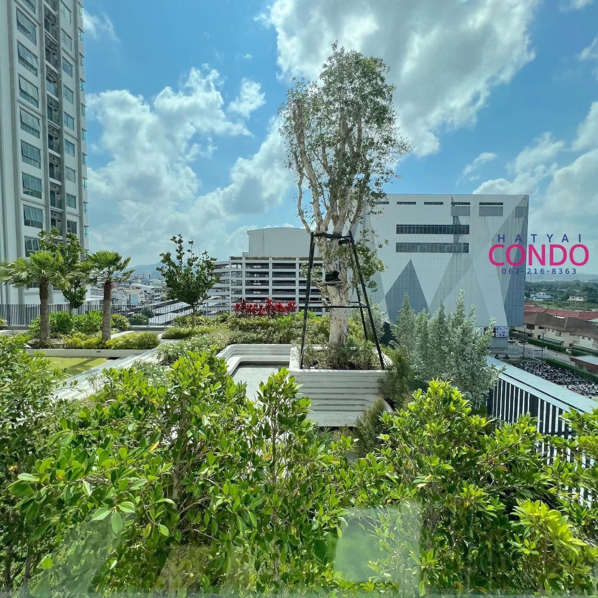 Condo Escent Hatyai, 2 bedrooms, garden view, corner unit.