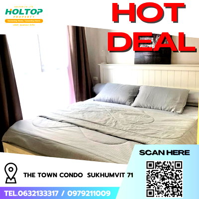คอนโดให้เช่า : #R8180 🎉 151268 ให้เช่าคอนโด The Town Condo  Sukhumvit 71