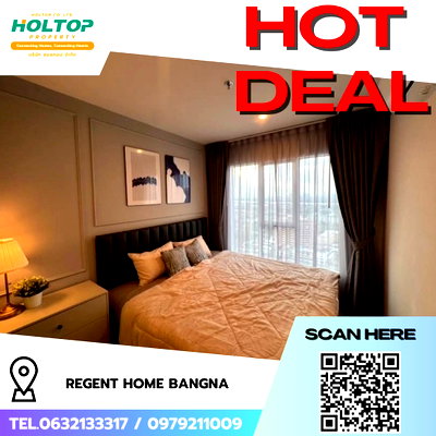 คอนโดให้เช่า : #R8190 🎉 091268 ให้เช่าคอนโด Regent Home Bangna 