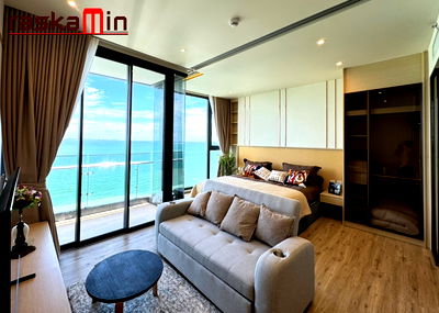 Condos for rent : KT0050📲LineID @556ryccg🏄‍♂️1Bedroom 39sqm Floor19 🌊Sea view Fully furnished AROM Wongamat Beach🦀North Pattaya