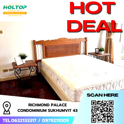 คอนโดให้เช่า : #R8193 🎉 151268 ให้เช่าคอนโด Richmond Palace Condominium Sukhumvit 43