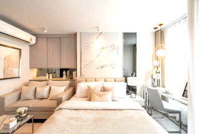 Condos for sale : For sell life ladprao studio type fully furnished price 3.99 mb only