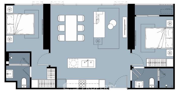 picture 2-BR Condo at Chapter Charoennakhorn - Riverside near BTS Krung Thon Buri (ID 1465433) - 5/10