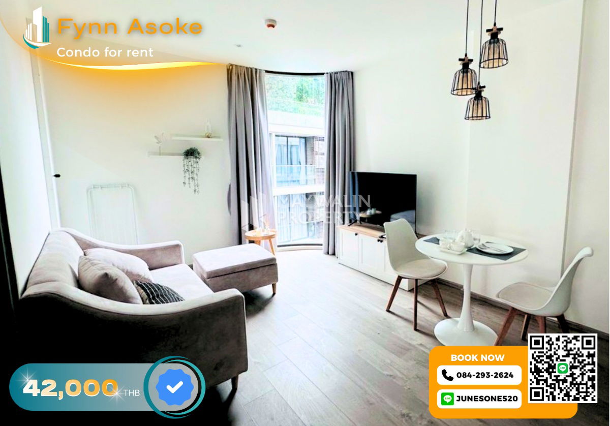 รูป 🏙 ให้เช่า Fynn Asoke | 2 Bed 1 Bath    | 48 sqm .| 42,000 บาท 📲 Line ID: 0842932624/Junesone520 - รูปที่ 1/9
